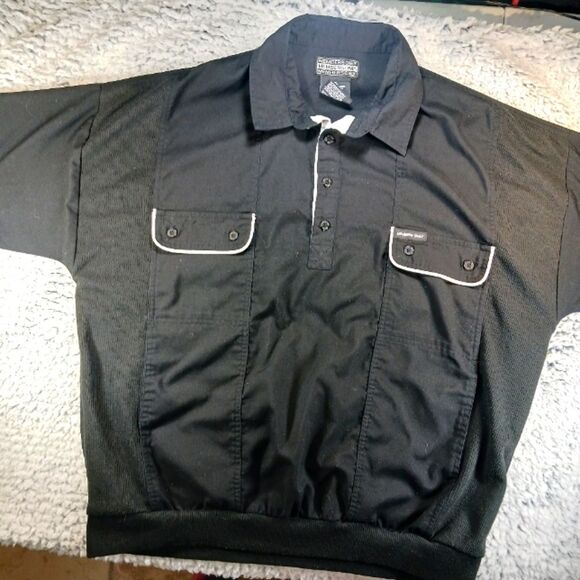 Members Only 1/2 Button Up Banded Hem Pullover Shirt 4 Pockets Logo VNT. Men's L - Picture 5 of 13